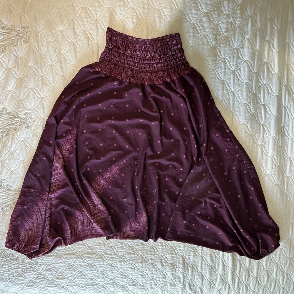 Lu’s Chic Purple Harem Patterned Pants